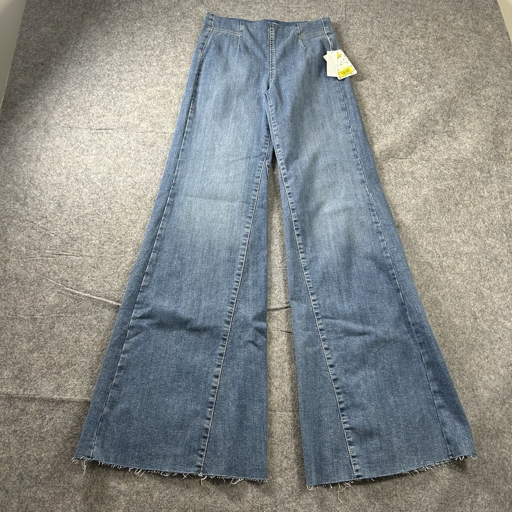 Free People We The Free Jeans Women's 25 Penny Pull-On Flare Medium Wash